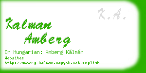 kalman amberg business card